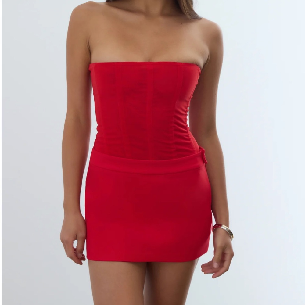 Red Mini Skirt - Picture 5 of 5